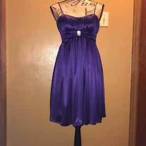 Short purple prom dress